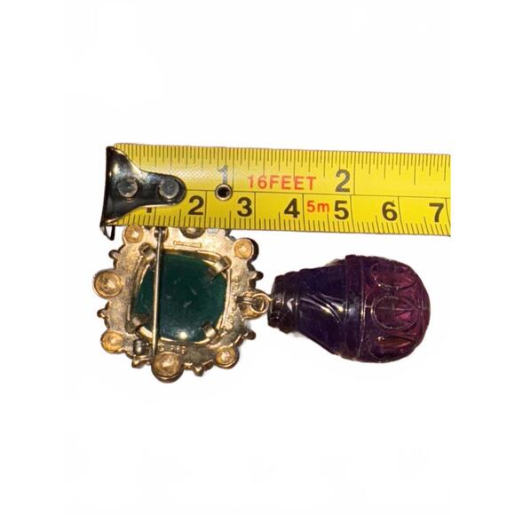 Stephen Dweck Carved Emerald Earrings Set in Silver - Picture 2 of 3